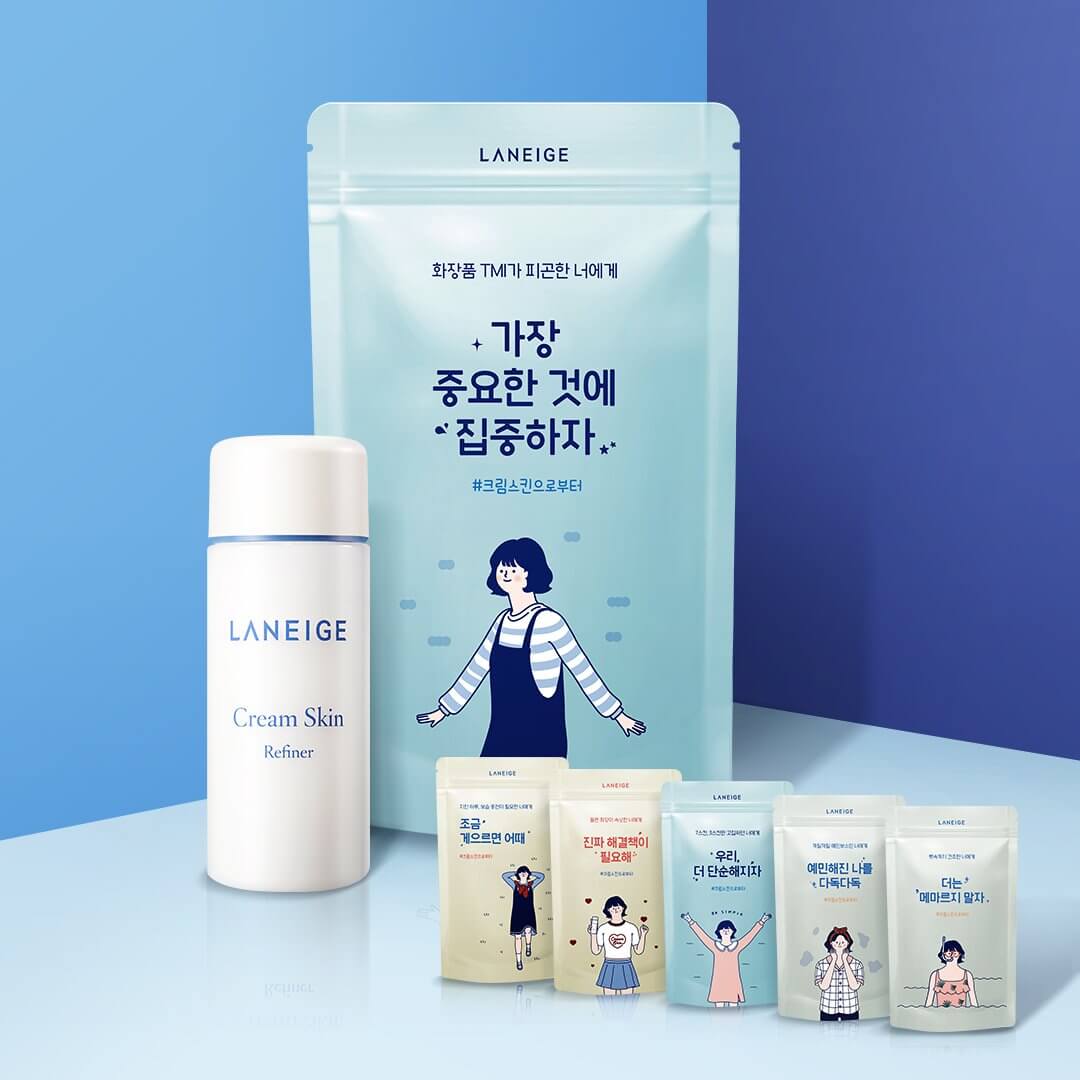 Laneige Cream Skin Refiner 50 ml. Limited Edition ครีมบำรุงใบรูปแบบน้ำ ให้ผิวคุณรู้สึกชุ่มชื้นล้ำลึกตั้งแต่ขั้นตอนแรกของการบำรุงผิวหน้า ราวกับใช้ครีมบำรุงผิวแบบเนื้อครีม แต่สบายผิวมากกว่า มาพร้อมแพ็คเก็จจิ้ง Limited Edtion ถุงลวดลายสุดน่ารัก