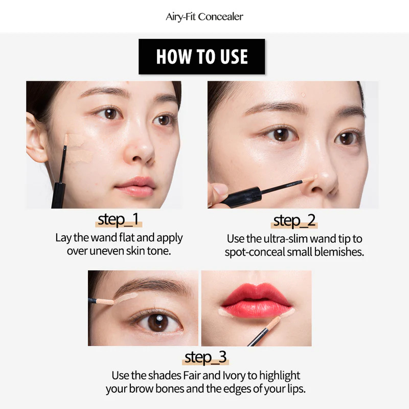 Kill Cover Airy-Fit Concealer #03 (No Box) 3g  คอนซีลเลอร์ ปกปิดแบบ Air Fit เบาสบายผ่านการยึดเกาะแบบบางที่ไม่จับตัวเป็นก้อน เกลี่ยง่าย ติดแน่นสนิท 