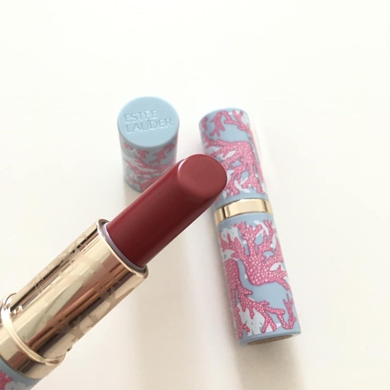 Estee Lauder limited lipstick rouge #palm beach chic 2.8g